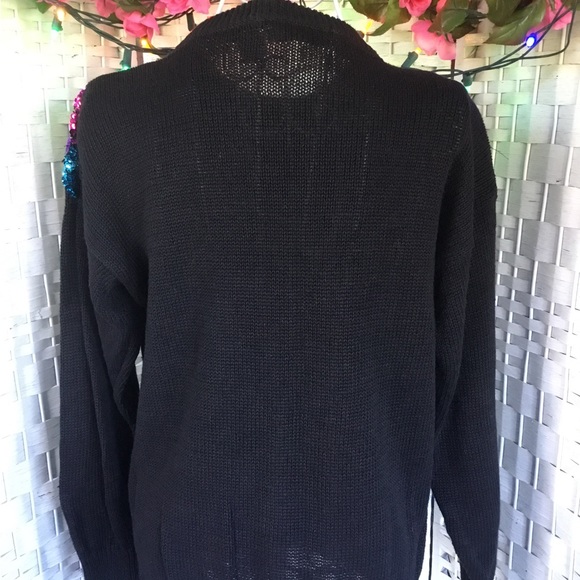 Vintage Margules Sequin Sweater Vintage  Holiday Bead Oversize See Measu… - Picture 7 of 14